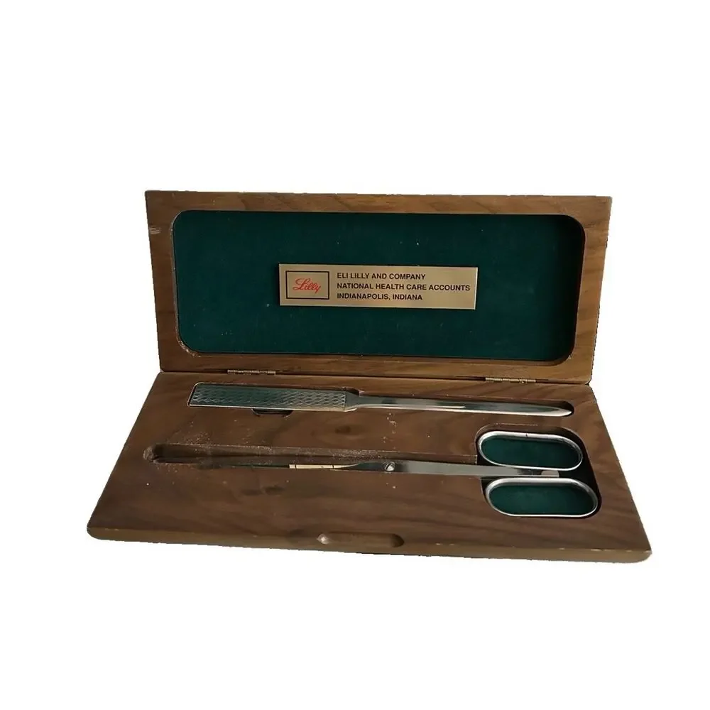 Duke Fuqua School of Business Eli Lilly Wooden Box Scissors & Letter Opener Set